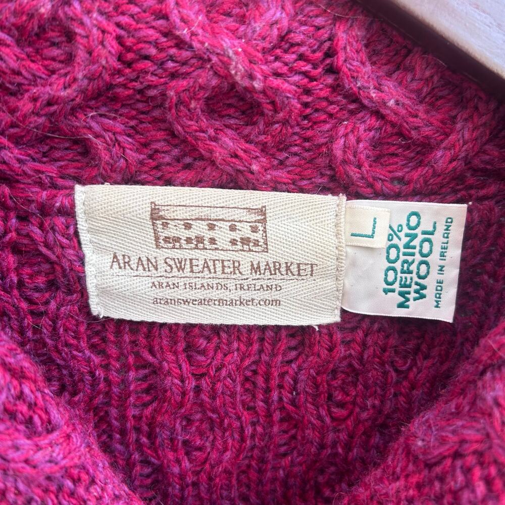 Aran Sweater Market Cable Knit Cardigan Size Women’s Medium - Picture 3 of 5